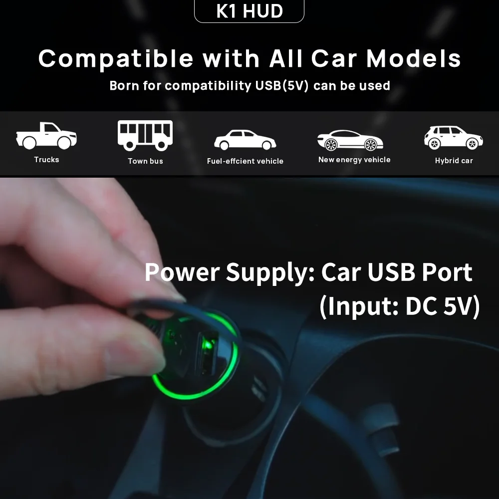 KWHUD K1 gps спидометр проектор на лобовое стекло hud проектор павтомобильный проекционный дисплей, универсальный цифровой спидометр, GPS, скорость, проектор на лобовое стекло, автомобильные электронные устройства