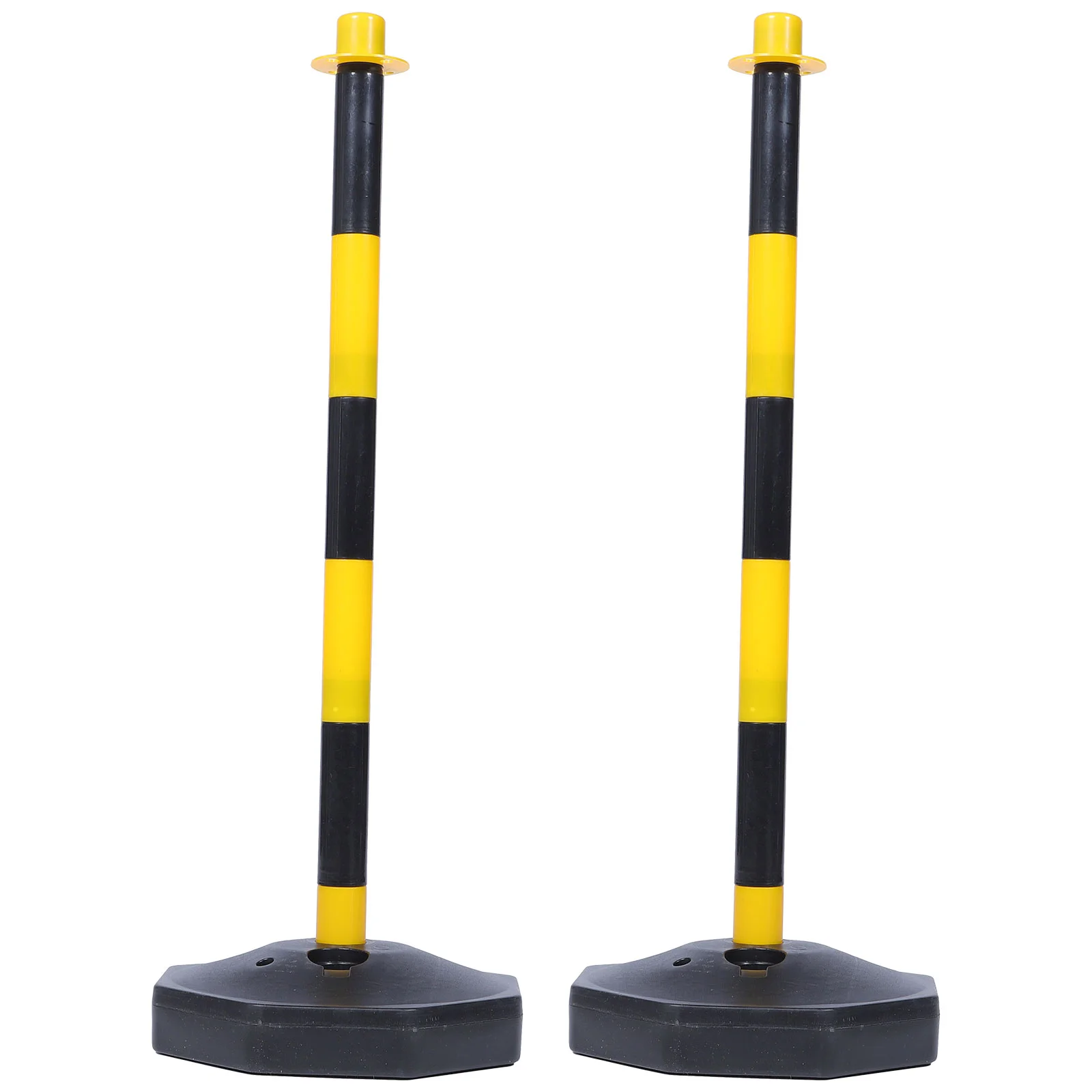 2 Pcs Water Injection Warning Column Traffic Cones Delineator Post Safety Cones Yellow Barrier Parking Stop Roadway Safety