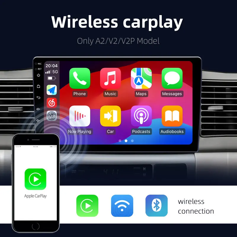 9" Android 12 Carplay Car Stereo Radio for Honda Civic 8 2005 - 2012 Multimedia Player Navigation GPS 2 Din 4G Audio DVD
