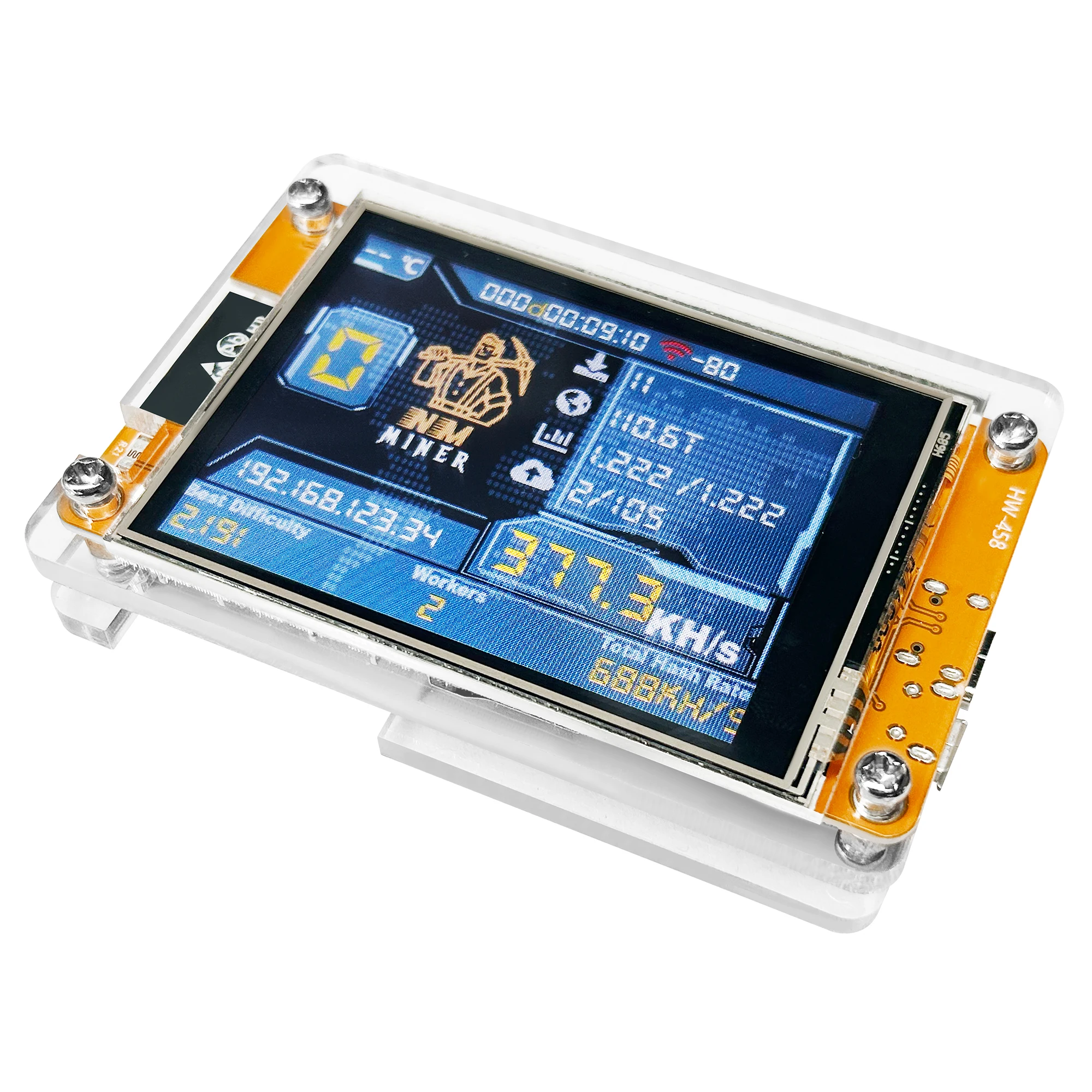 NMMiner NerdMiner CYD Hashrate 377KH/s Lucky Miner ESP32-2432S028 2.8 นิ้วราคาถูก Yello จอแสดงผล Crypto Solo หวย Bitcoin DROOM