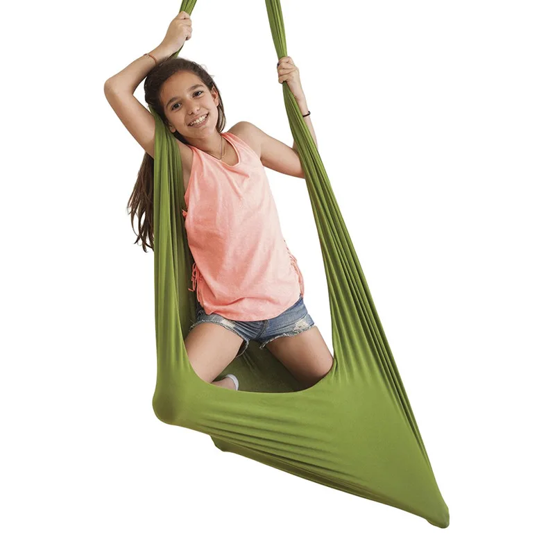 Balanço de malha com cores 280*150cm para crianças e adultos, tecido engrossado com malha de nylon para pendurar, 100kg
