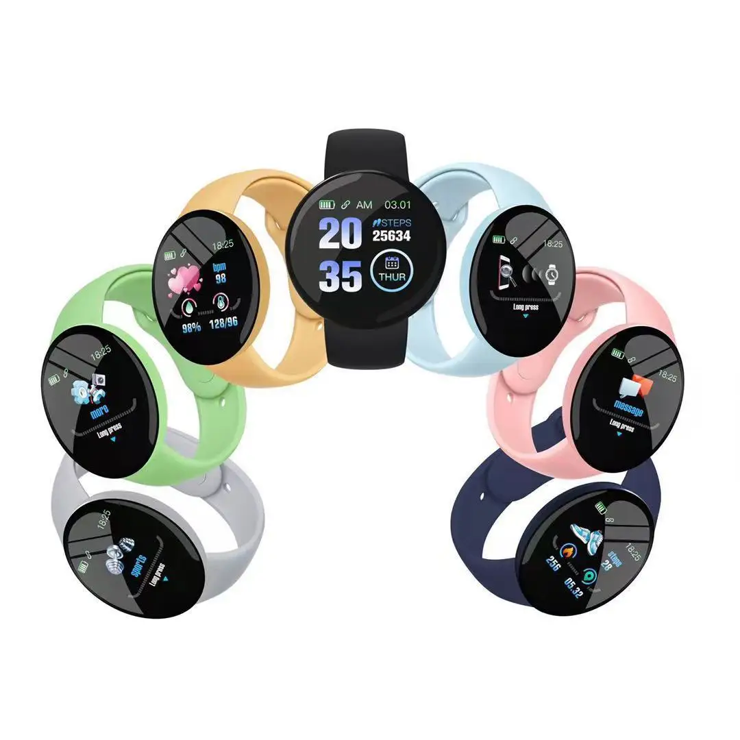 Relógio igente D8s aron com pulseira, contador de passos, monitor de frequência cardíaca, movimento de quartzo, ener...