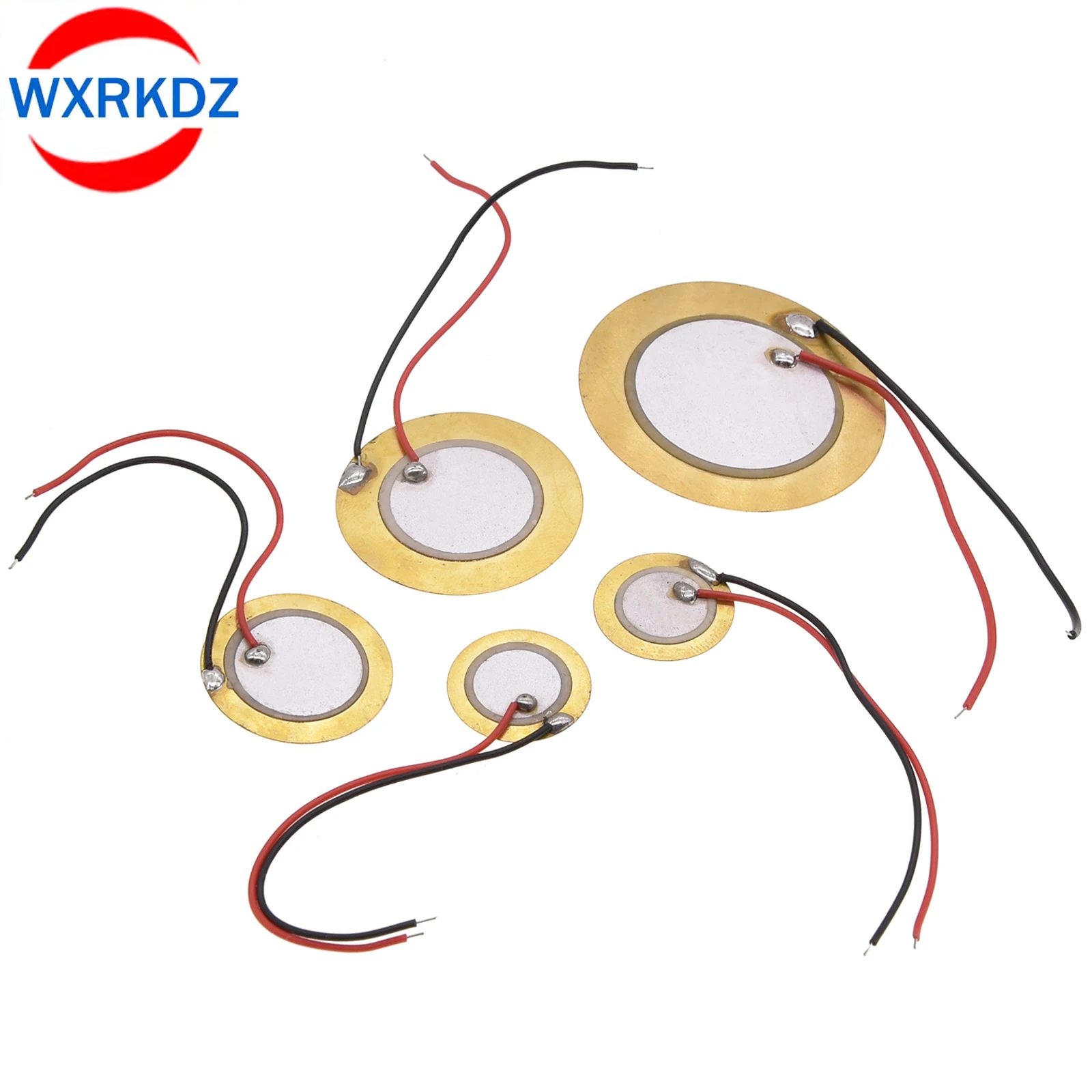 20 pcs Piezoelectric Piezo Ceramic Wafer Plate Sounder Sensor Dia 12MM/15MM/18MM/20MM/27MM/35MM/50MM For Buzzer Loudspeaker