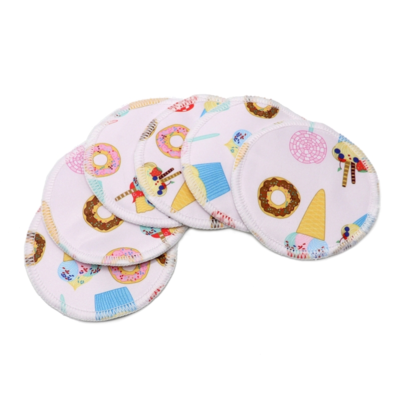 Almohadillas de lactancia para mamá, lavable de superabsorción tapete, impermeable, suministros reutilizables, 6 unidades por juego