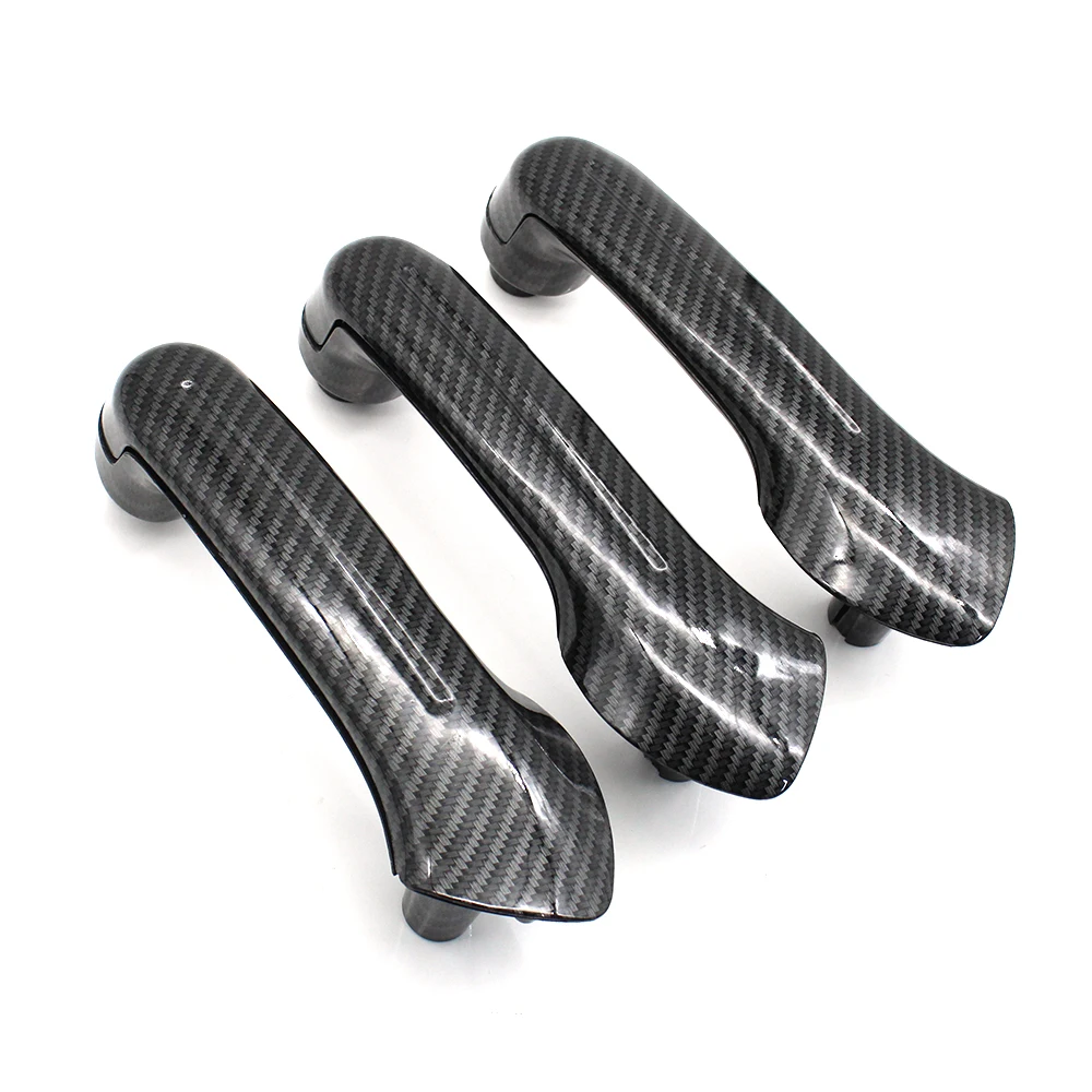LHD Carbon Fiber Front Rear Left Right Door Handle Set Replacement For Volkswagon VW Bora Golf 4 MK4 Jetta 1999-2004