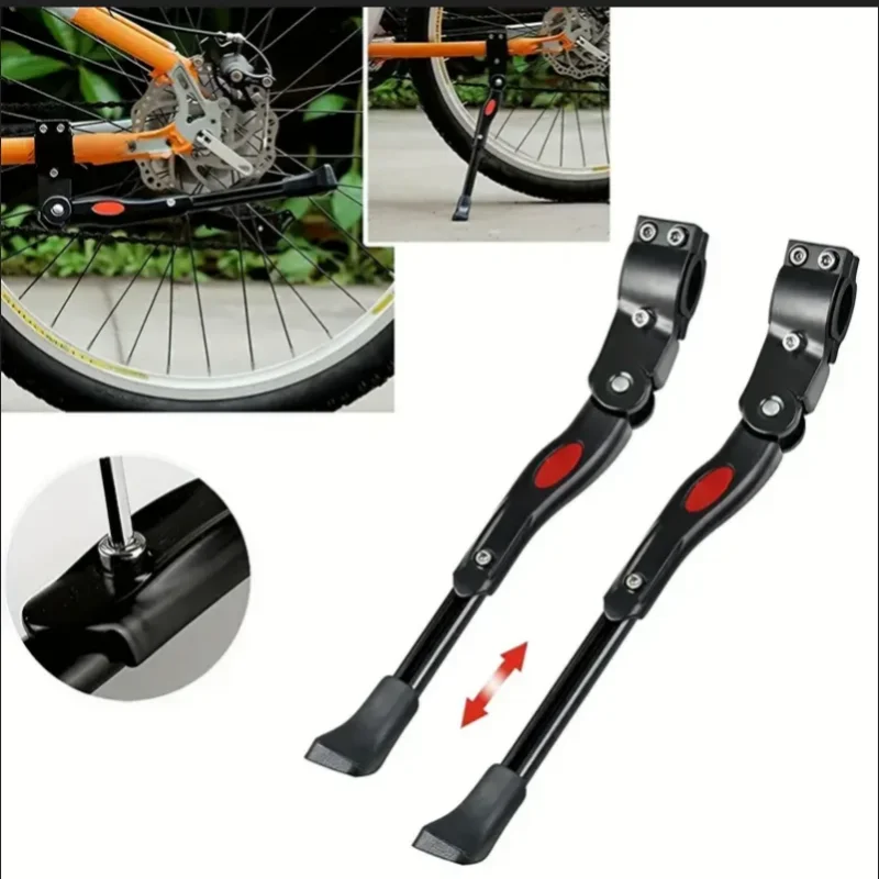 Ständer aus Aluminiumlegierung, verstellbare Länge der Fahrrad-Hinterhalterung, MTB 26-Zoll-Fahrradseitenstütze