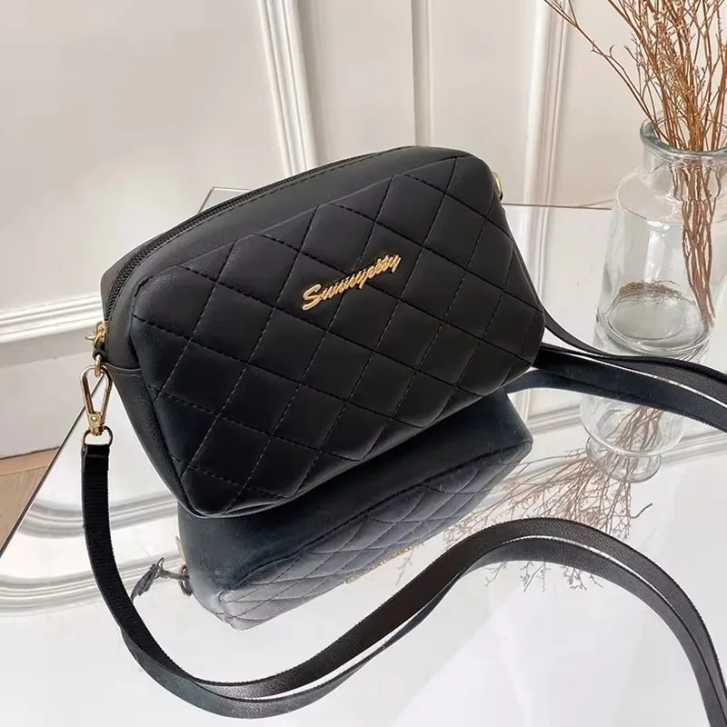 Borse a tracolla piccole stile semplice per donna Borsa a tracolla con tracolla larga in pelle PU tinta unita Borsa a tracolla per telefono femminile