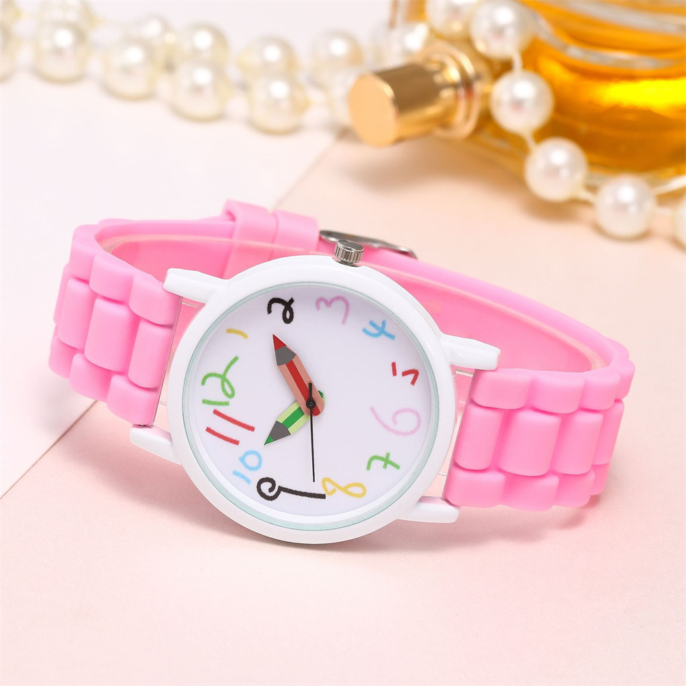 Reloj de moda para mujer Diseño sencillo de lápiz Reloj digital de cuarzo Casual Jelly Reloj de pulsera de silicona multicolor Reloj de mujer de vestir