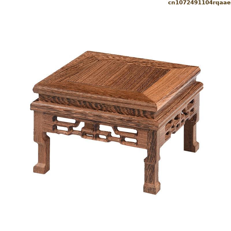 Standing Flower Bonsai Plant Shelf Wooden Frame Pot Display Rack Log Lathe Plant Scaffold Holder Home Garden Organization