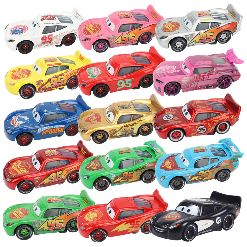 25 estilos Lightning McQueen Disney Pixar Cars de juguete 1:55 coche de juguete de Metal fundido a presión para niños regalo de Navidad