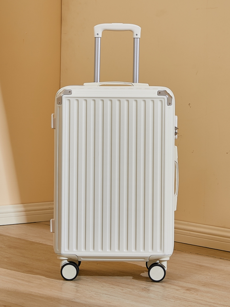 新 2024 大容量旅行スーツケースユニバーサルホイールパスワードロックユニセックスハードシェル ABS PC 素材荷物学生のための