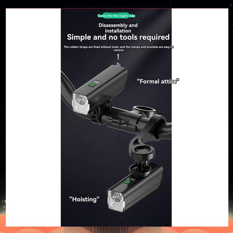 Cycling Lights Night Riding Lights With High And Low  Switch 800 Lumens USB-C Charging For Cyclists And Commuters-TCE