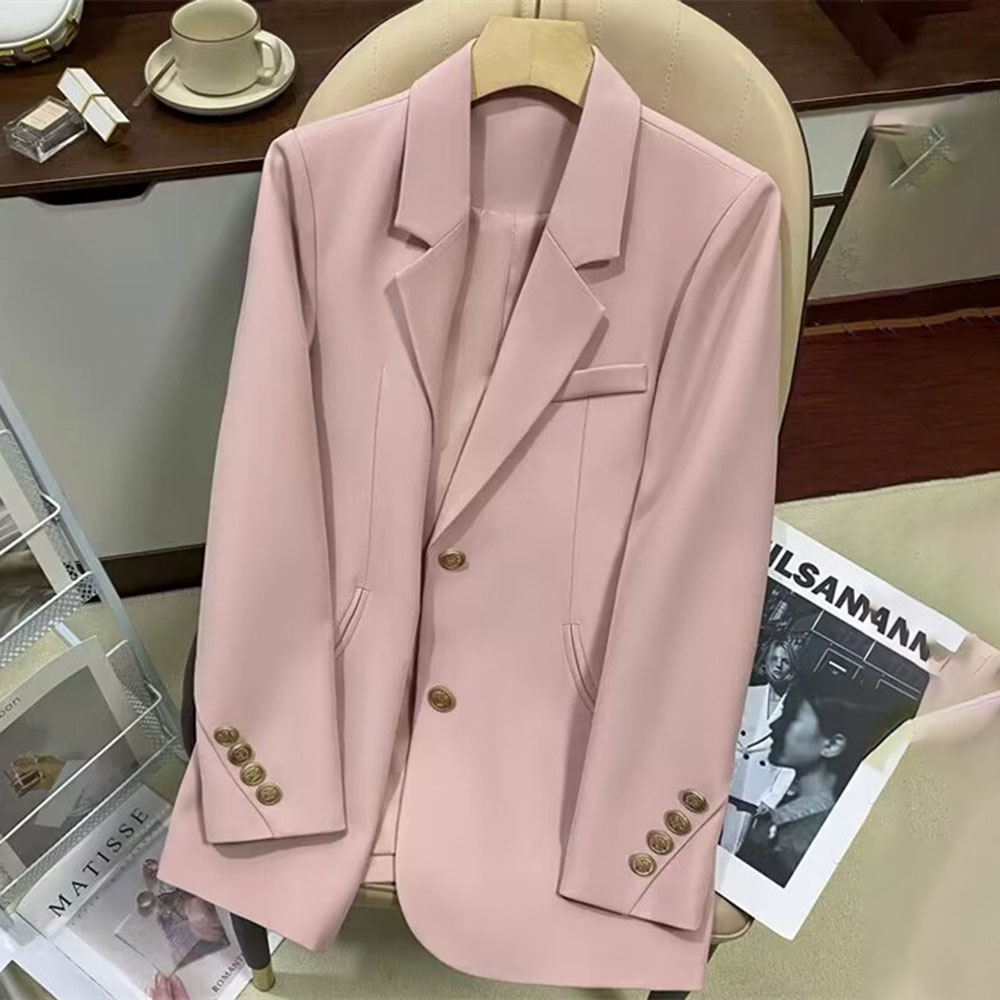 Herbst Langarm Einreiher Blazer Mujer Mode Blazer für Damen Freizeit mantel Winter jacken für Damen Oberbekleidung