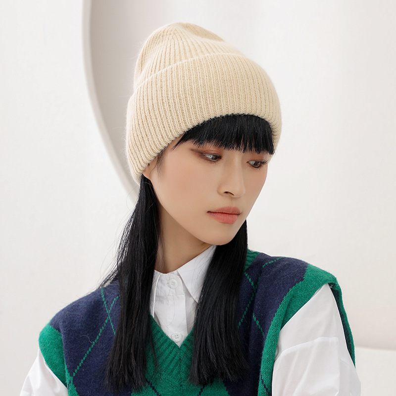 Frauen Winter Hut Echt Kaninchen Fell Winter Hüte Für Frauen Mode Warme Beanie Hüte Frauen Solide Erwachsene Abdeckung Kopf Kappe