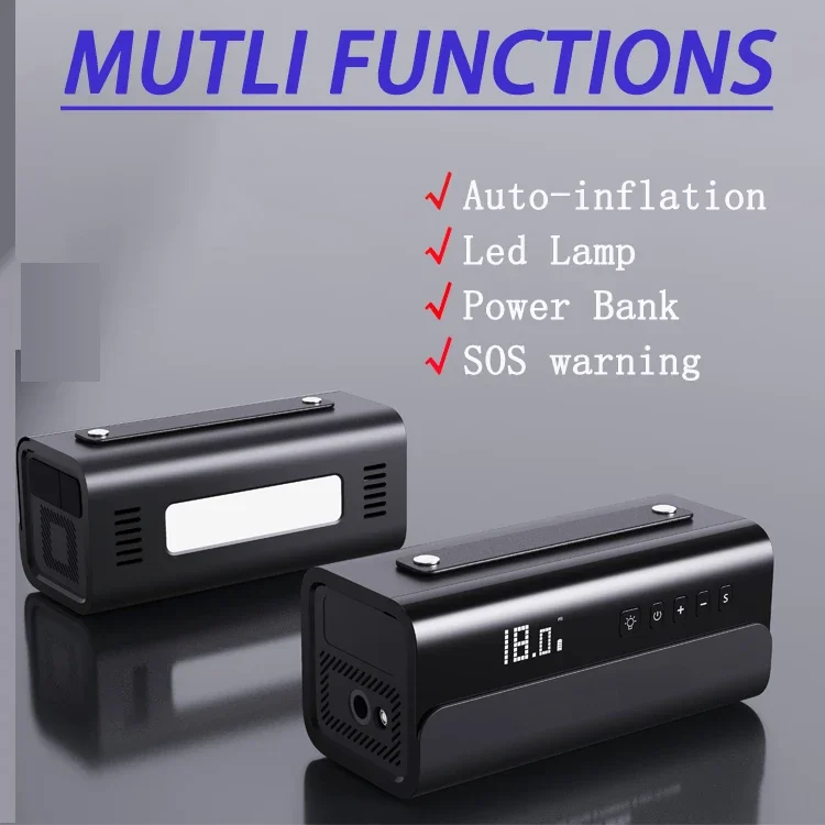 Inflator ban dapat diisi ulang, dengan CE Inflator udara mobil elektrik pompa udara multifungsi portabel untuk mobil