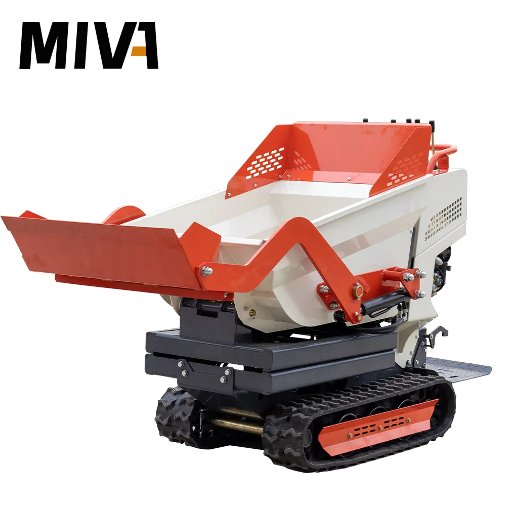 Small Crawler Dumper Truck 500 KG Hydraulic Garden Use 360 degree tilt Mini Dumpers engineering Self-loading transport dump