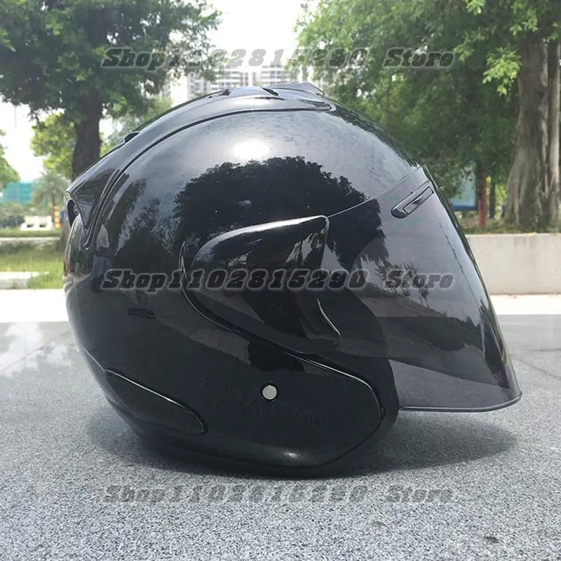 Ram3 Bright Black Halbhelm Herren und Damen Motorrad Off-Road Sommerhelm Downhill Racing Mountain Cross Casco Capacete