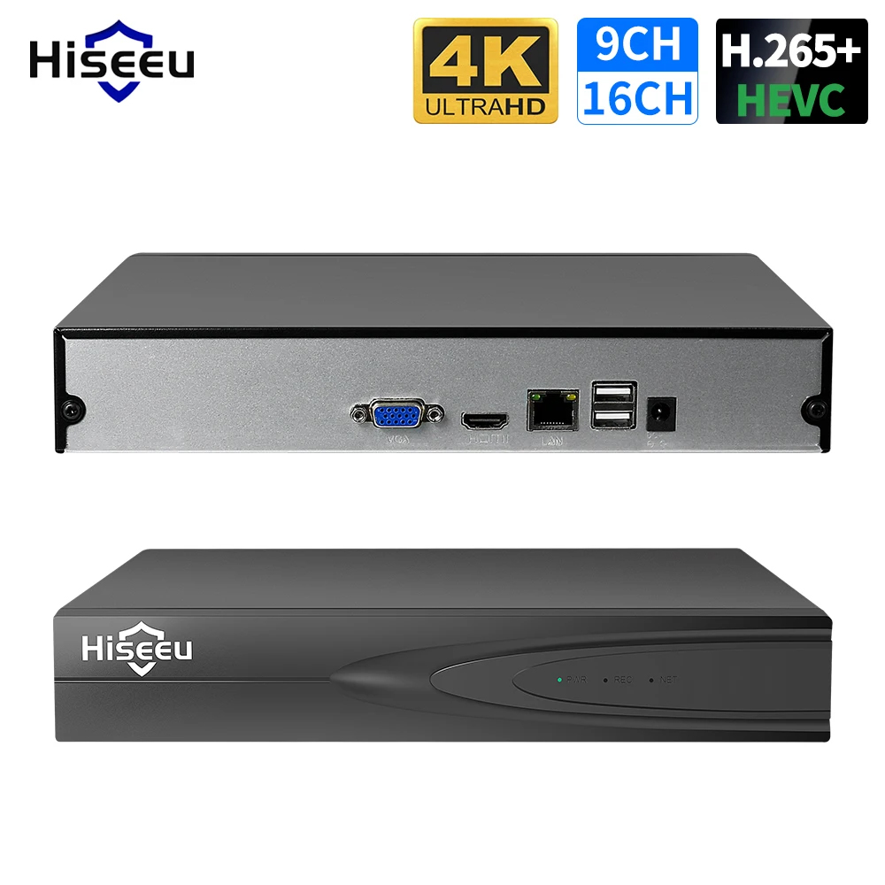 Камера Hiseeu H.265 + IP CCTV, магнитофон, 8 каналов 16 каналов 32 канала 4K 8 МП 5 Мп 4 МП