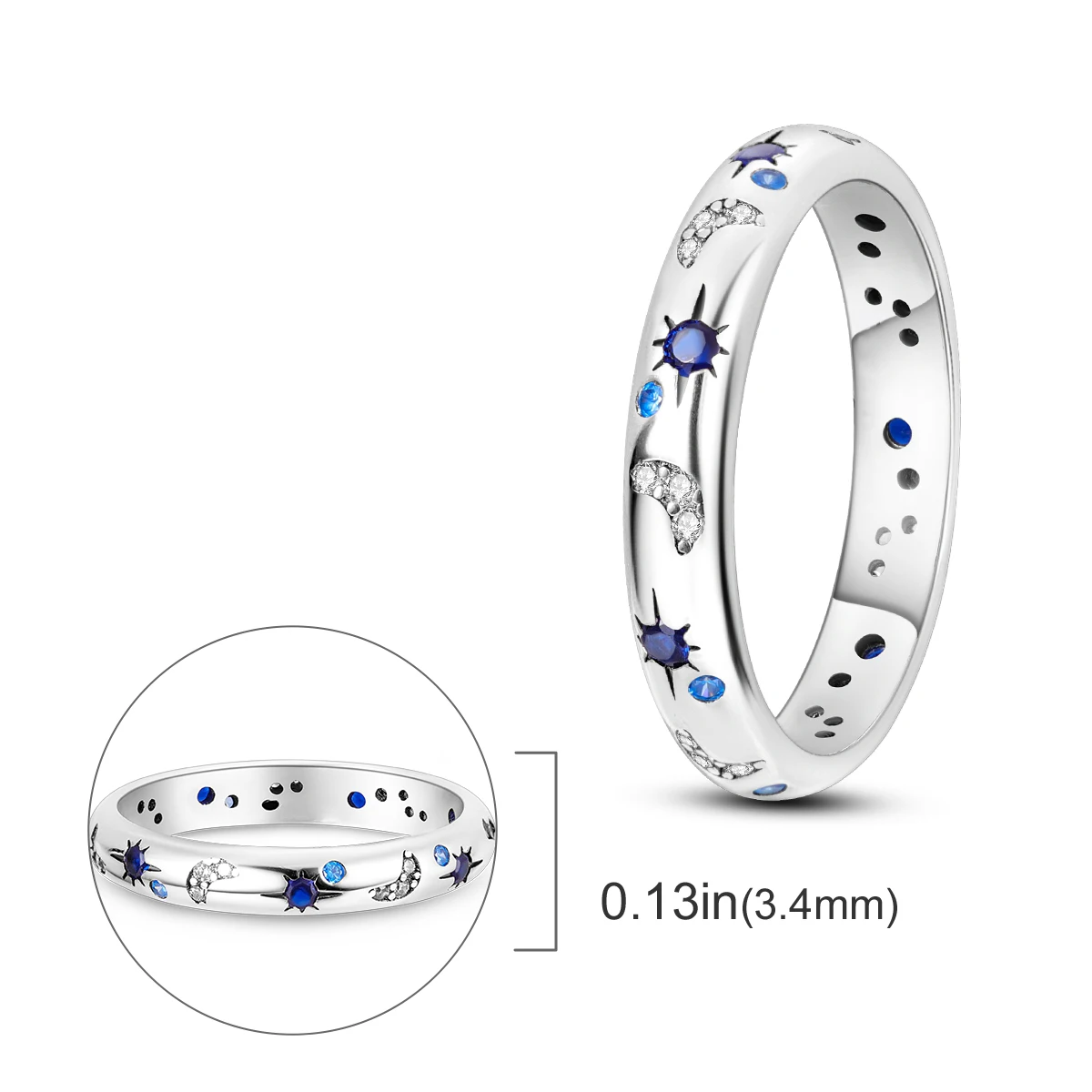 Banhado a prata azul mau olhos zircão anel design original zircão anéis de dedo para mulheres alta qualidade jóias de casamento presente