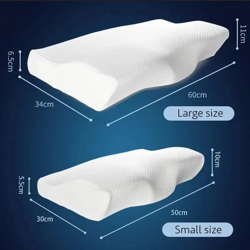 Neck Pillow Slow Rebound Memory Cotton Pillow Cervical Partition Memory Pillow for Anti-snoring