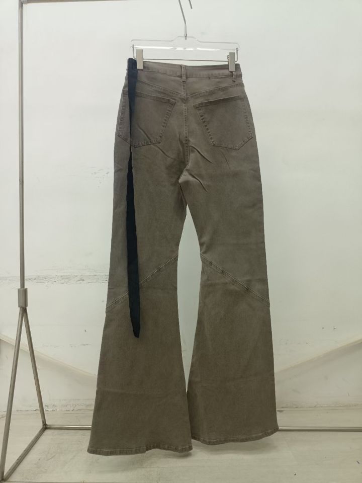Tout nouveau Rick sable fermeture éclair poche ajustement élasticité coupe ajustée pantalon jean coton Denim pantalon confort jean décontracté taille S M L XL # A4