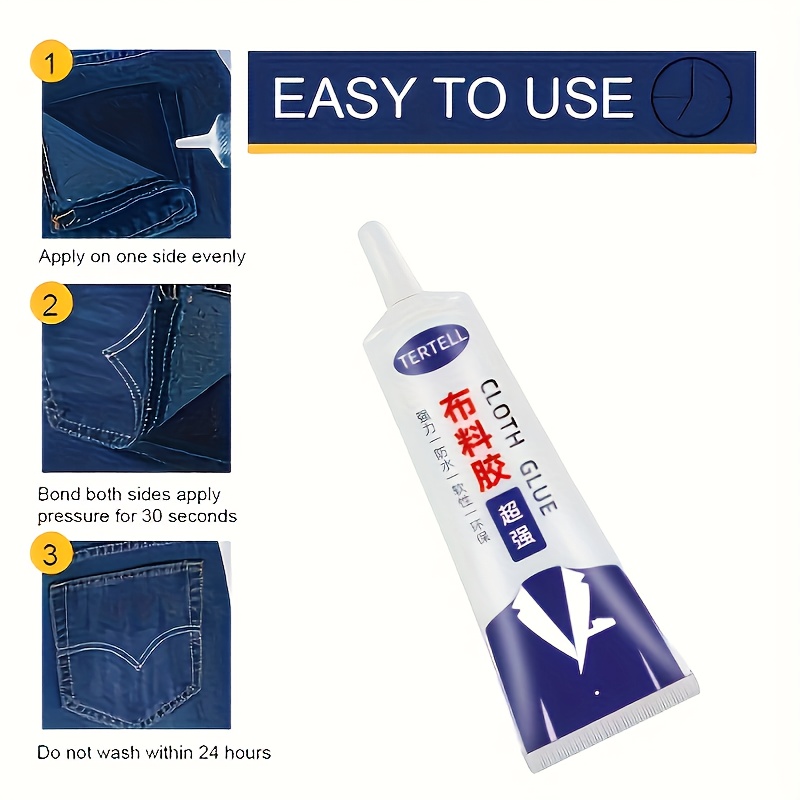 50ml High-Quality Fast Drying Fabric Glue Waterproof Sewing Strong Adhesive Suitable For Denim Synthetic Leather And Materials