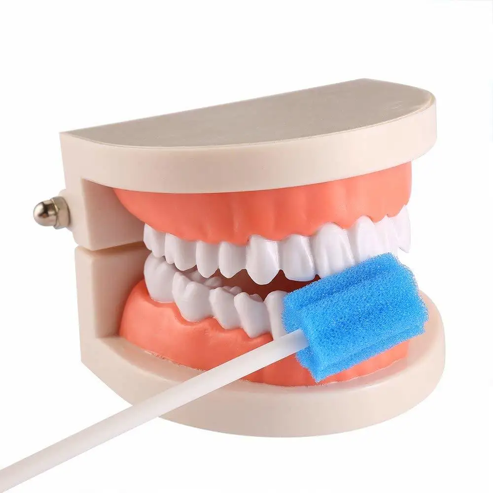 100 Cái/túi Dùng Một Lần Chăm Sóc Răng Miệng Tăm Bông Đầu Miệng Xốp Đầu Nha Khoa Swabstick Răng Miệng Y Tế Sử Dụng Chăm Sóc Răng Miệng Cho Nhà Cửa Vệ Sinh dụng Cụ