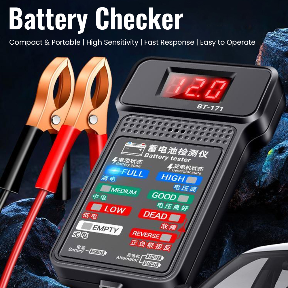 バッテリー検出器,バッテリーテスター,スタートテスト,12V,多機能