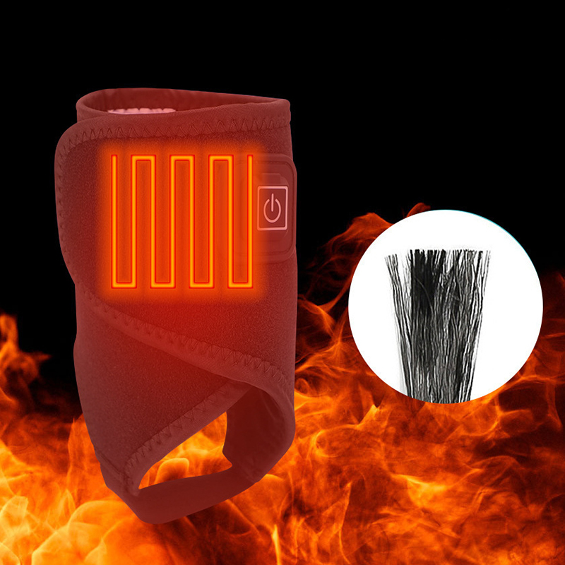 Ankle Protection Strap for Autumn and Winter Warmth Black Adjustable Heating Strap Lightweight and portable