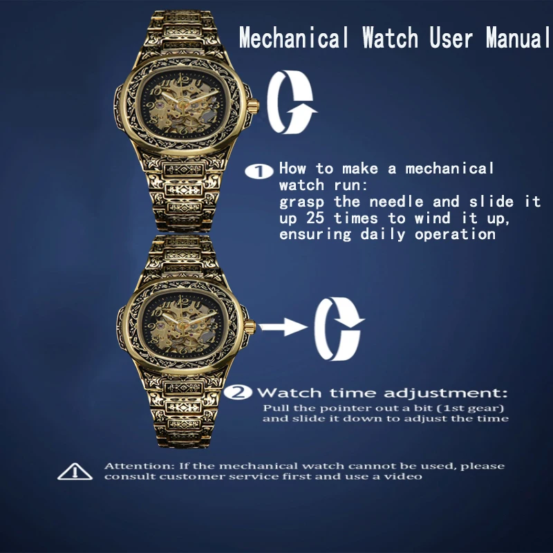 Reloj Automático LONGLUX para hombre, relojes de pulsera mecánicos retro, reloj esqueleto resistente al agua de aleación de lujo para hombre, regalo para hombre