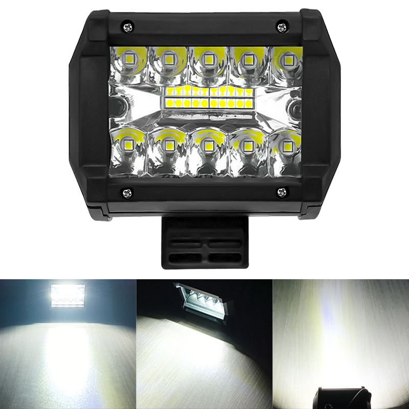 12v 60w barra de led offroad spot inundação combo barra de luz led luz de trabalho para caminhão carro suv atv utv 4wd faróis led
