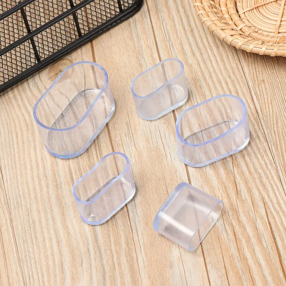 4Pcs ใหม่รูปไข่ขาเก้าอี้ขาเฟอร์นิเจอร์ฟุตแผ่นซิลิโคน Non-Slip ครอบคลุมตัวถ้วยถุงเท้าเฟอร์นิเจอร์อุปกรณ์เสริม