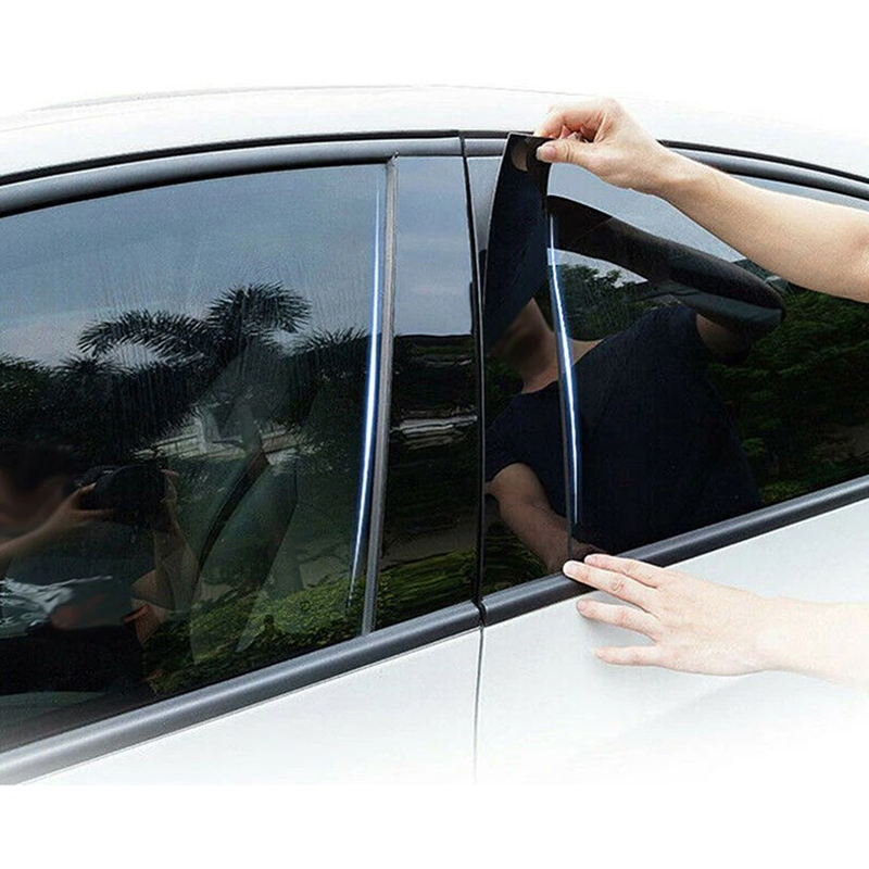 6 個 BMW 1 シリーズ F20 2012 2013 2014-2019 車の光沢のある黒の窓ドアコラム BC ピラーポストカバートリムステッカーアクセサリー