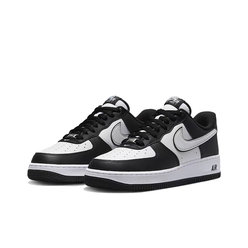 Air Force 1 Nike Low "Panda" blanco y negro casual retro versátil hombres y mujeres zapatos deportivos, zapatos antideslizantes bajos