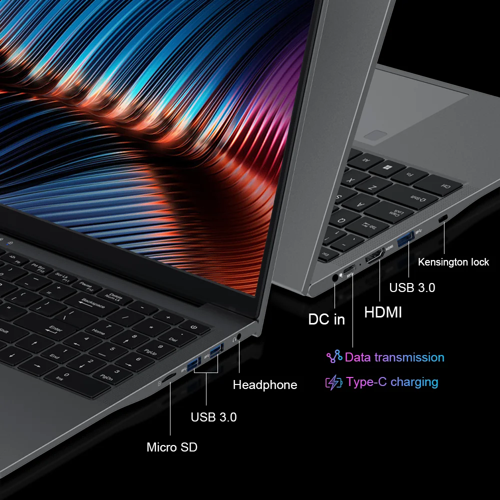 Laptop Ninkear A15 Plus z procesorem AMD Ryzen ™   Laptop 7 5825U 15.6" IPS FHD, 32GB DDR4, 1TB SSD, Windows 11, Wifi 6, komputer do gier
