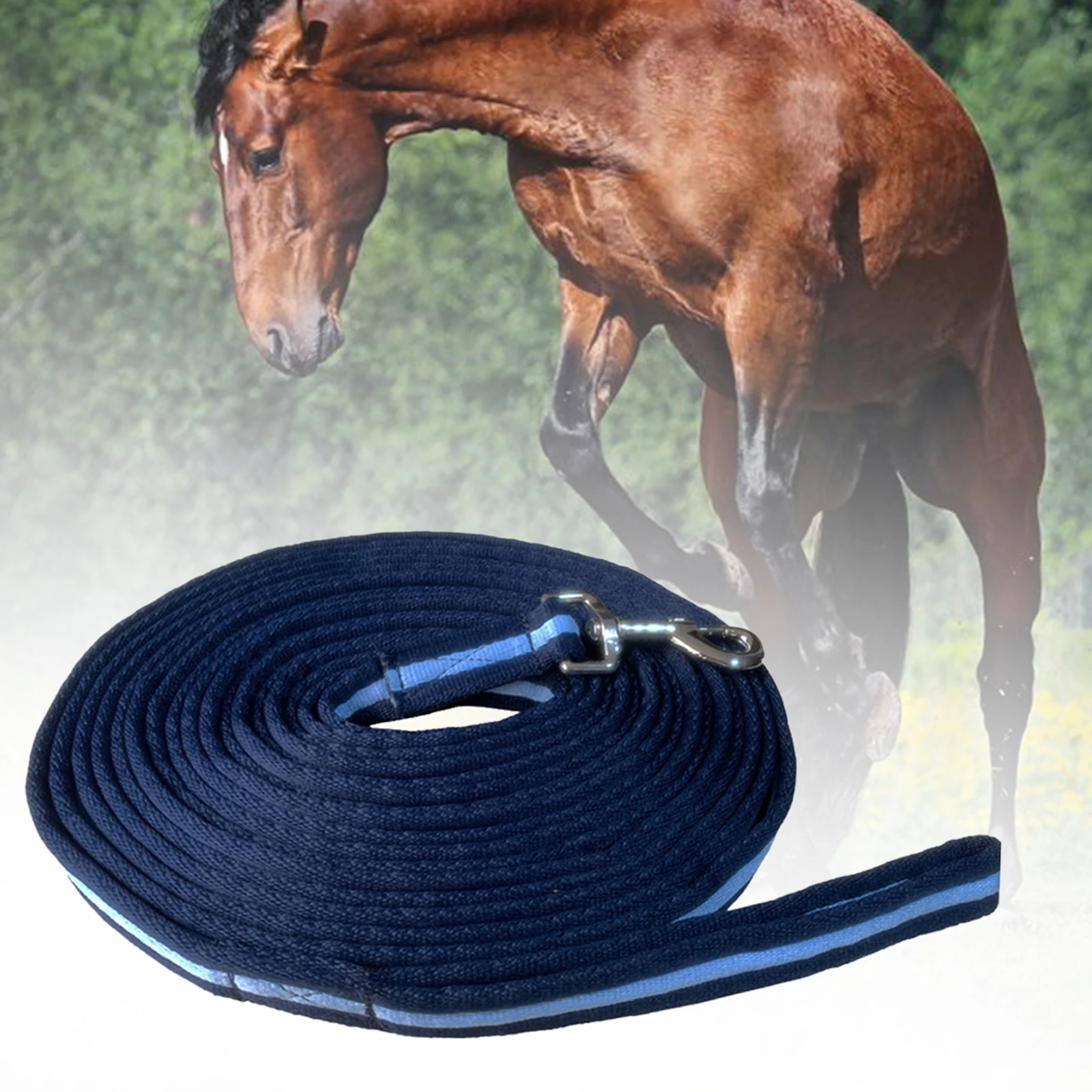 8m Cavallo Corda di Piombo Lunge Line Forte Addensato Guinzaglio di Addestramento per Cavalli per Cani Addensato Resistente Forte Obedienza Recall Corda