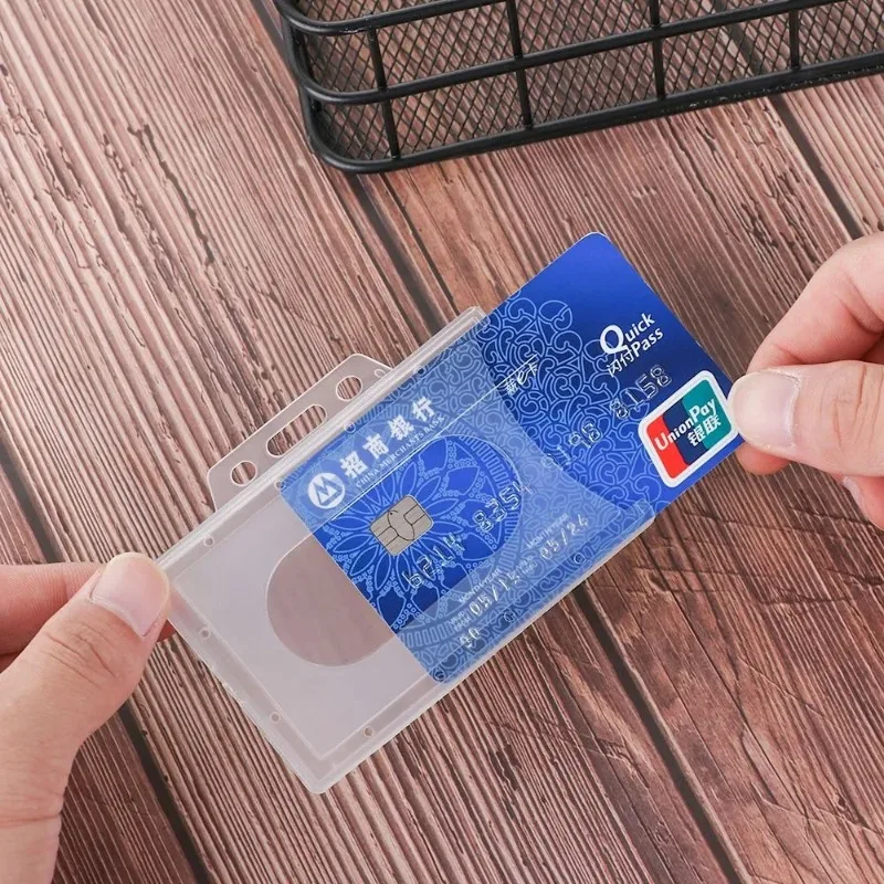 Custodia per carta trasparente Custodia protettiva multiuso Porta carte di credito bancarie per infermiere Permesso di lavoro Protezione anti-smarrimento