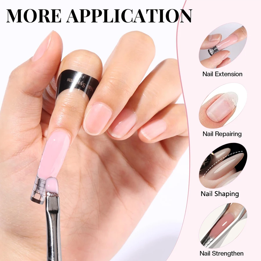 Gel duro de 30ML para extensión de uñas, Gel constructor blanco lechoso, refuerzo autonivelante, Gel para uñas, manicura de camuflaje