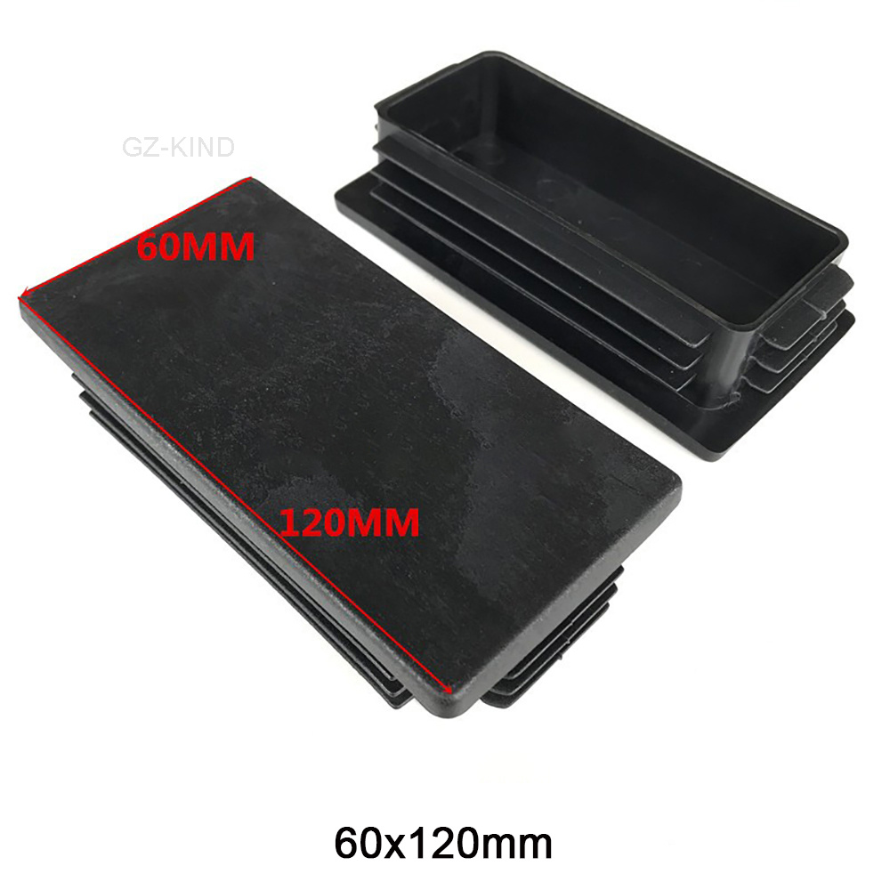 1/2/5/10 шт., пластиковые черные вставки для труб 60x60 мм 60x80 мм 60x100 мм 60x12 0 мм