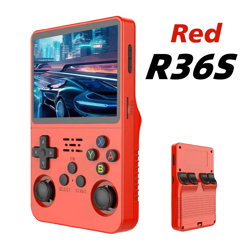 100% Echte R36S Retro Handheld Video Game Console Linux Systeem 3.5 Inch IPS Scherm Draagbare Pocket Video Speler 64GB voor PSP