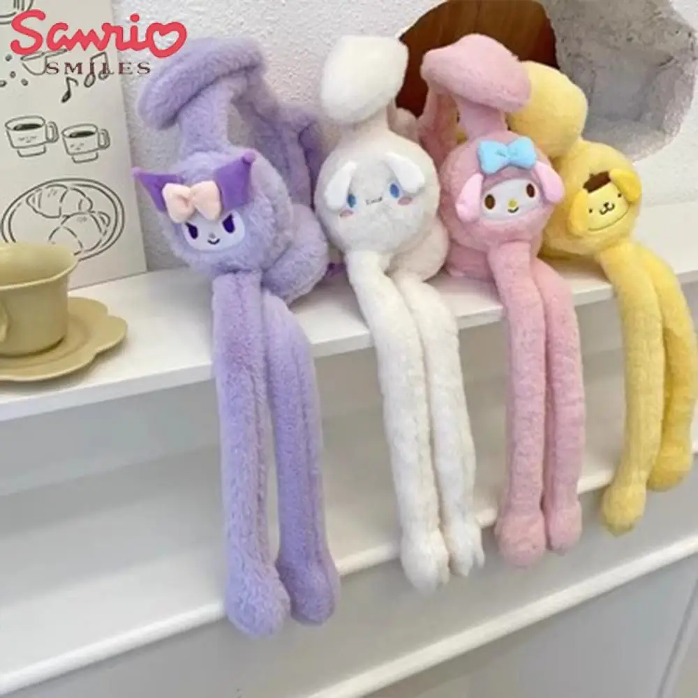 Orejeras de felpa Kawaii de Anime Sanrio Hello Kitty Move Kuromi Melody invierno grueso cálido lindo chica estudiante Festival regalo