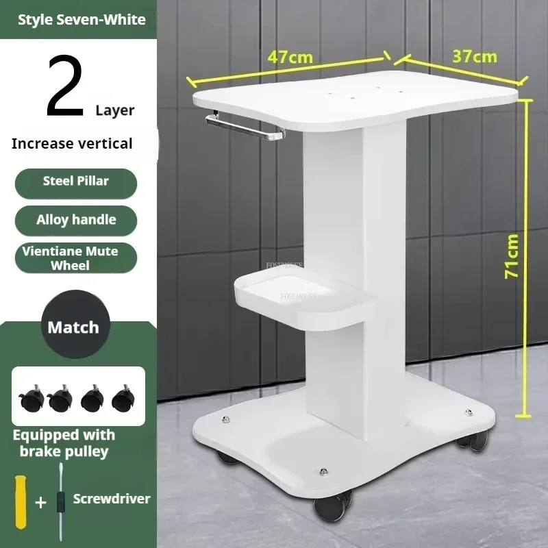 Luxury Acrylic Salon Trolleys Beauty Salon Tool Trolley Modern Simple Home Multi-layer Rack with Wheels salon furniture GY50GP
