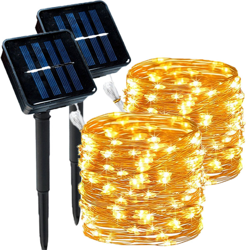 32m/22m/11m/7m Solar LED Licht Outdoor Girlande Lampe Garten Fee Licht string Wasserdichte Weihnachten Girlande Hof Dekoration Licht