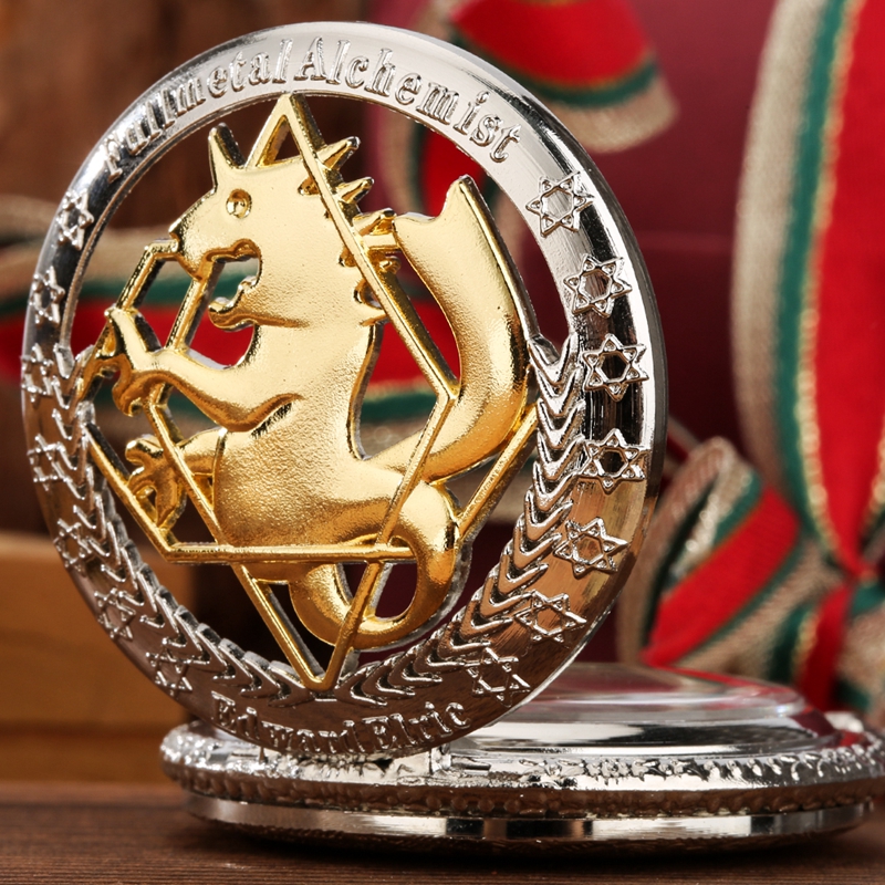 Retro prata/bronze tom fullmetal alchemist relógio de bolso cosplay edward elric anime design menino pingente colar corrente melhor presente