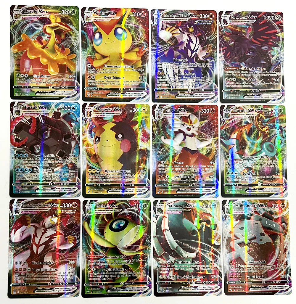 エネルギーポケモンカード,ゲームマンvmax gxカラー,pokunkachu,珍しい収集,バトルトレーナー,男の子へのギフト,20個