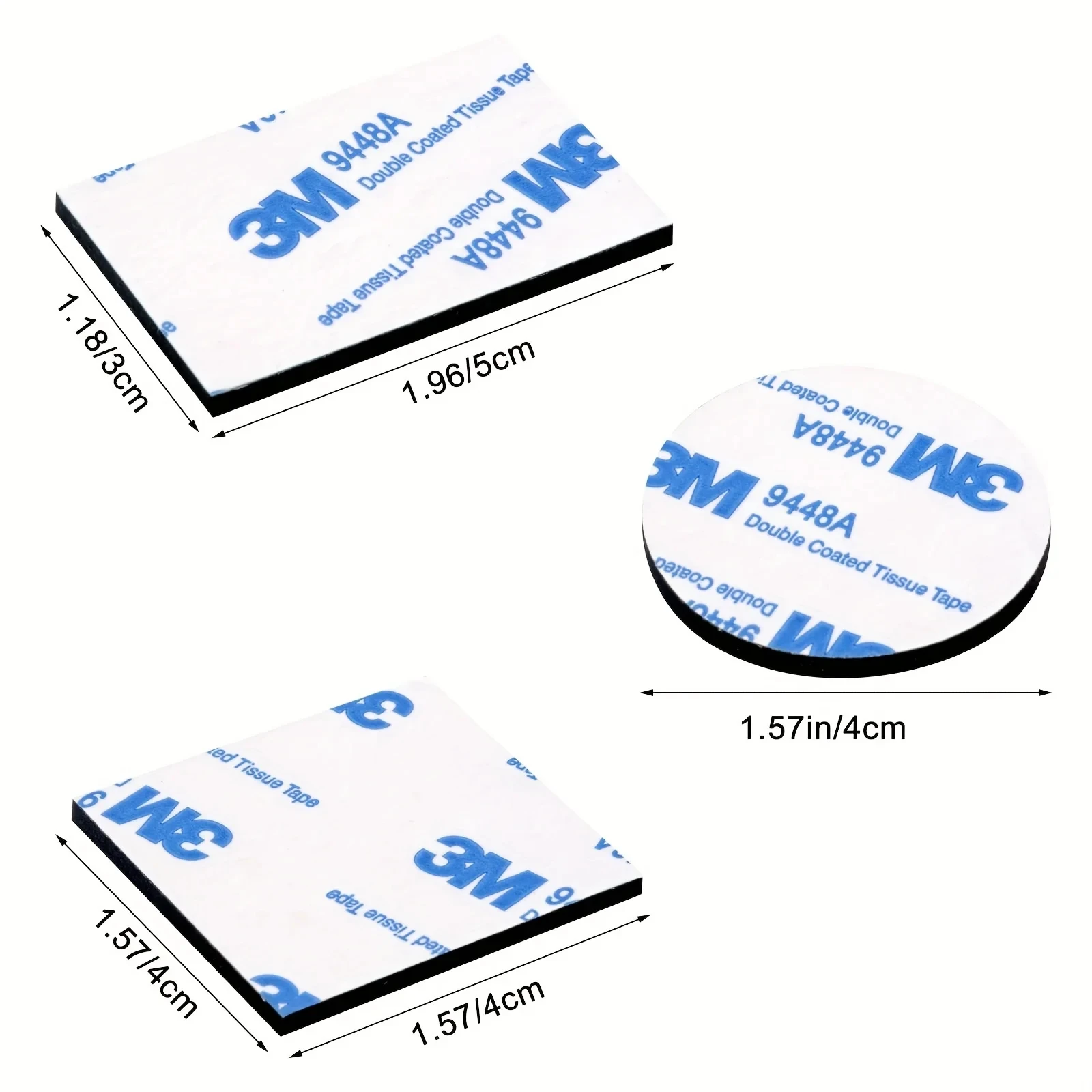 Nastro biadesivo resistente e resistente 3M 10/30 pezzi, strisce di montaggio resistenti e appiccicose per casa, auto, ufficio, esterno - Nessuna traccia