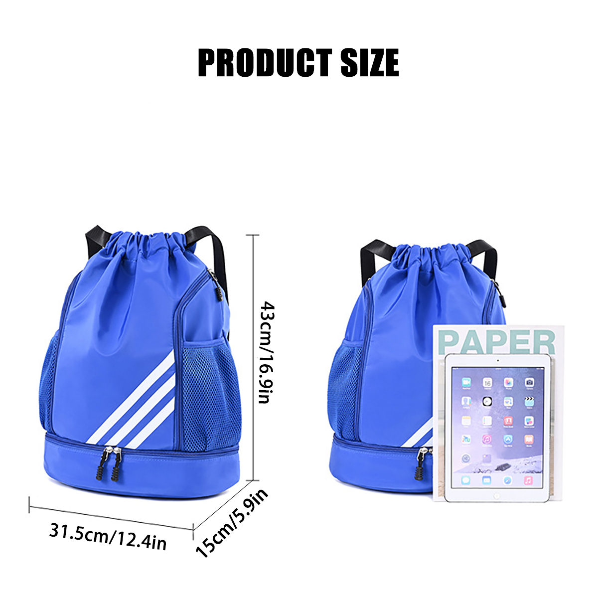 マルチカラーのオプションの巾着バックパック、会議スポーツや毎日の収納ニーズに対応 zwq