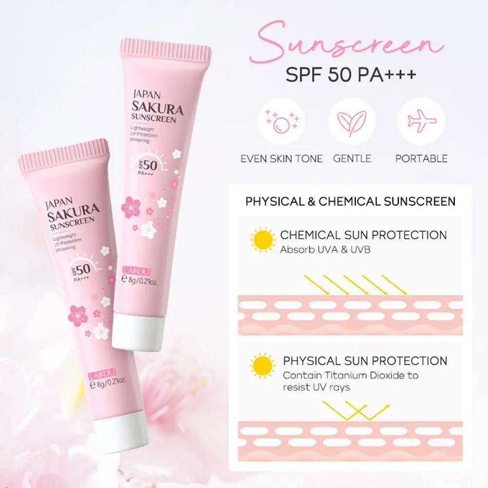 Set e kit per la cura della pelle Sakura con detergente, siero, crema per gli occhi, crema essenziale Prodotti di bellezza per le donne Set regalo Kit da viaggio in routine