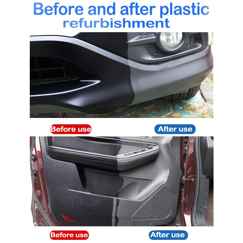 เครื่องฟื้นฟูพลาสติกรถยนต์ Back To Black Gloss ผลิตภัณฑ์ทําความสะอาดรถยนต์ หนังพลาสติกคืนเครื่องขัดเงาอัตโนมัติและซ่อมแซมเคลือบสารเคลือบ Renovator