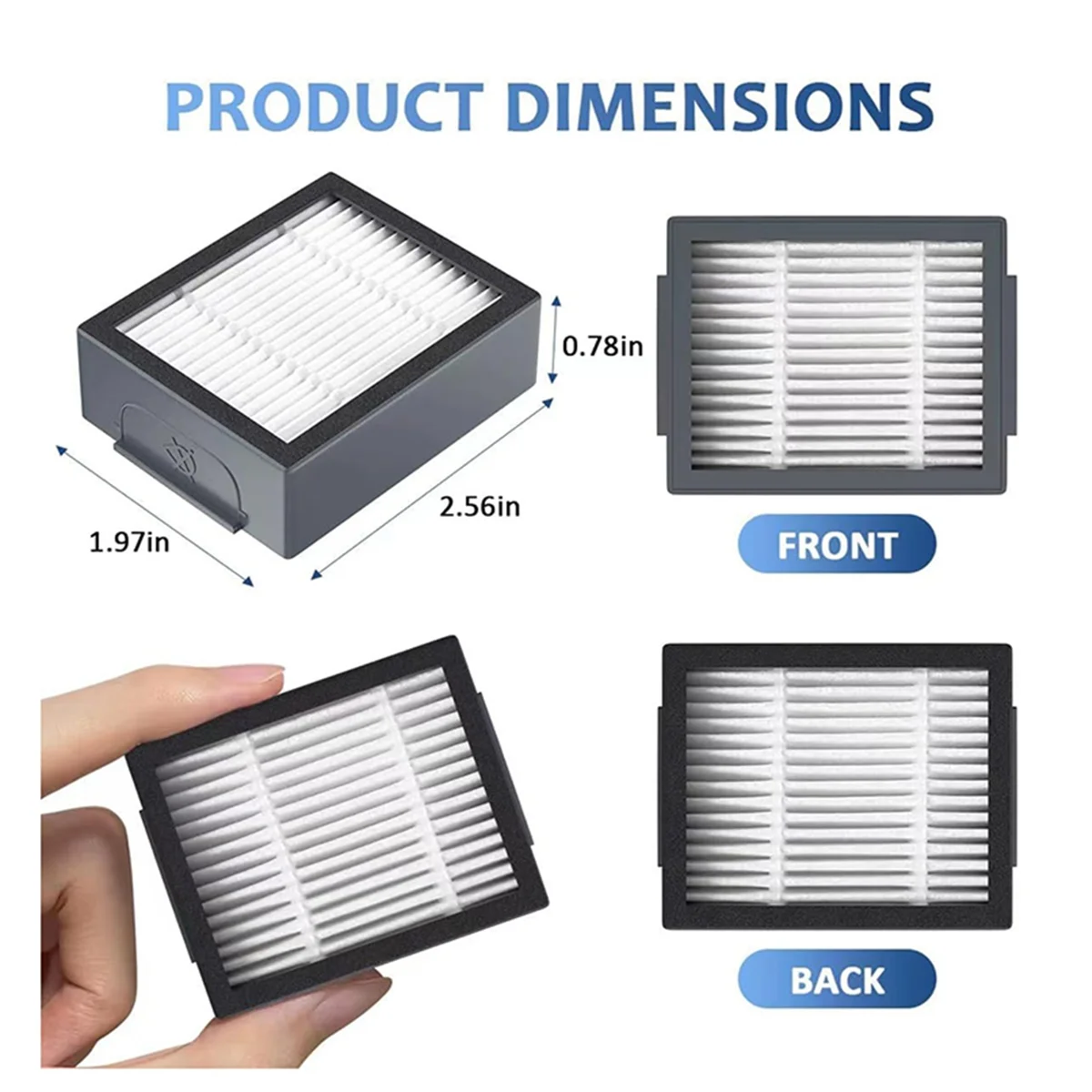 HEPA Filter for IRobot Roomba Evo I,E,J Series:E5 E6 E7 I1 I3 I4 I5 I6 I7 I8 J7 and All Plus Robotic Vacuum Cleaners